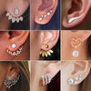 Crystal Flower Drop Earrings for Women