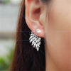 Crystal Flower Drop Earrings for Women