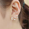 Crystal Flower Drop Earrings for Women