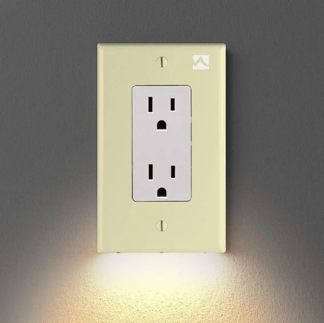 Outlet Wall Plate With LED Light