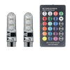 T10 w5w RGB LED Remote Controller Car Bulb