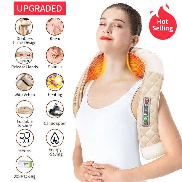 JinKaiRui U Shape Electrical Shiatsu Back Neck Shoulder