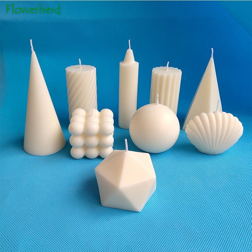 3D Irregular Column Cube Candle Cylinder