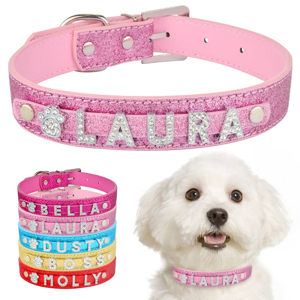 Personalized Dog Leather Collar