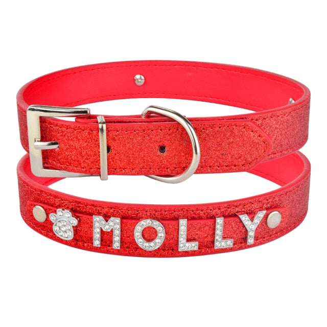 Personalized Dog Leather Collar