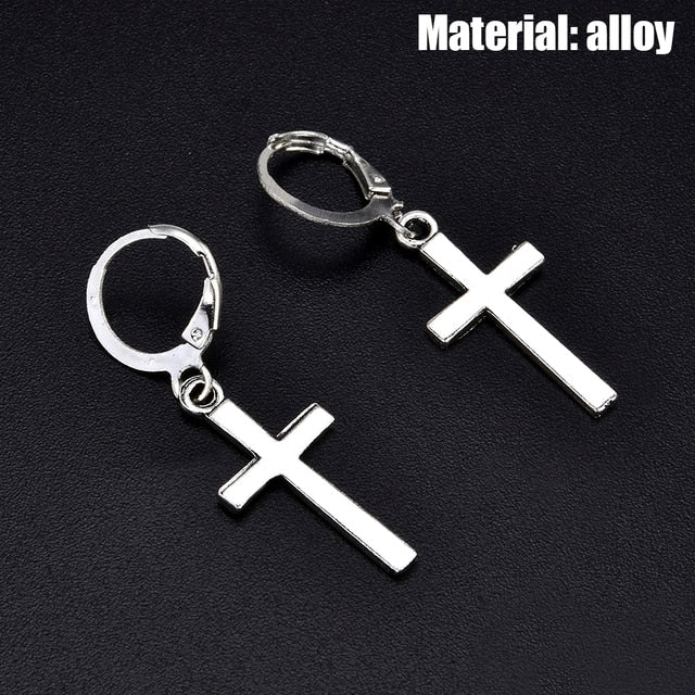 Women Cross Earrings Pendant