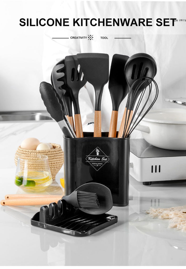 Silicone High Temperature Resistant Kitchen Utensil Set