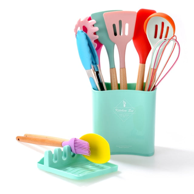 Silicone High Temperature Resistant Kitchen Utensil Set