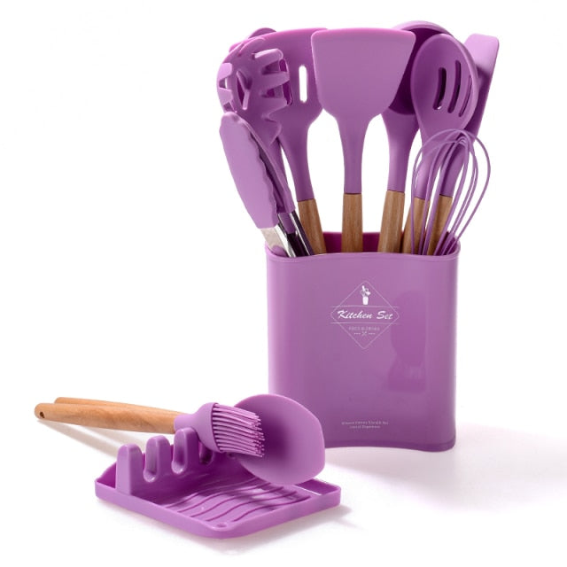 Silicone High Temperature Resistant Kitchen Utensil Set