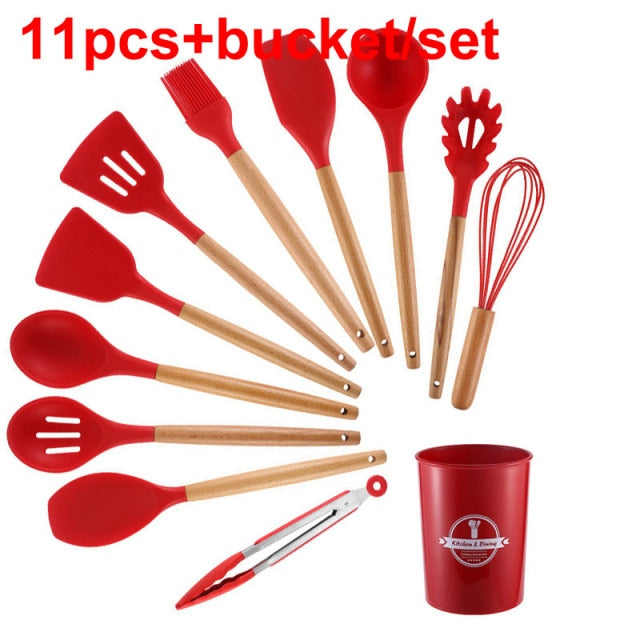 Silicone High Temperature Resistant Kitchen Utensil Set