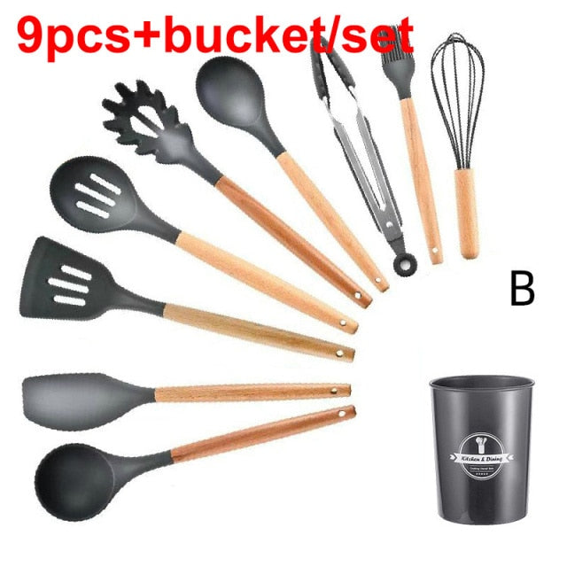 Silicone High Temperature Resistant Kitchen Utensil Set