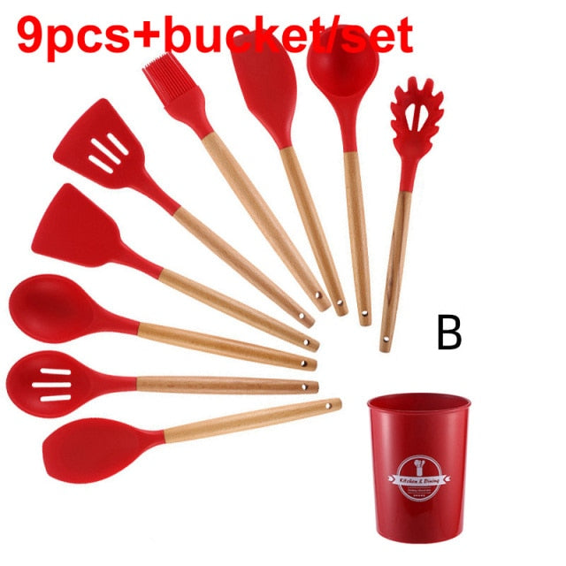 Silicone High Temperature Resistant Kitchen Utensil Set