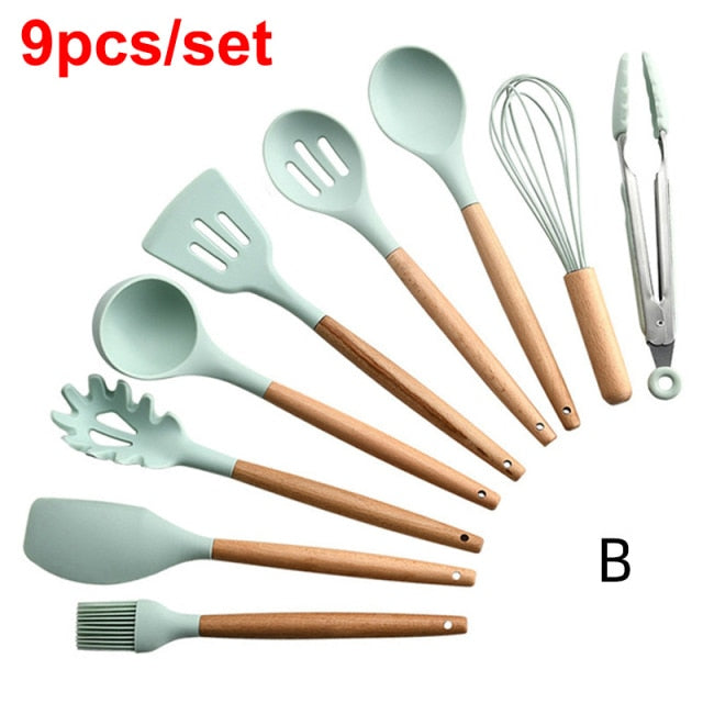 Silicone High Temperature Resistant Kitchen Utensil Set