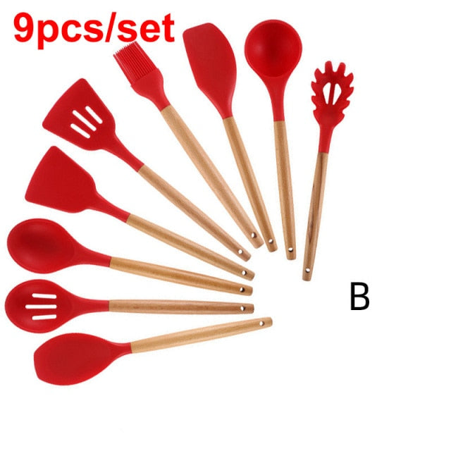 Silicone High Temperature Resistant Kitchen Utensil Set