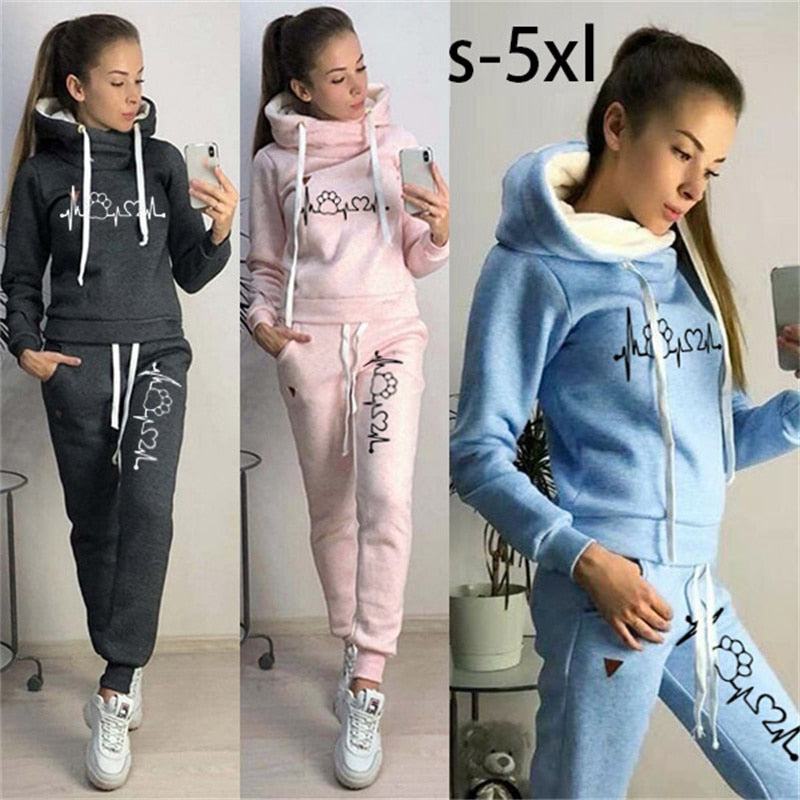 Autumn New Tracksuits For Women Winter Femme Sport Suits