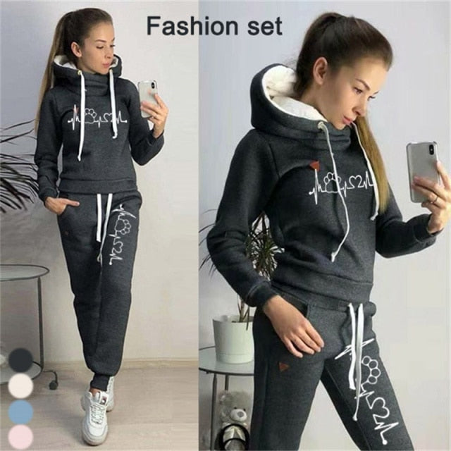 Autumn New Tracksuits For Women Winter Femme Sport Suits